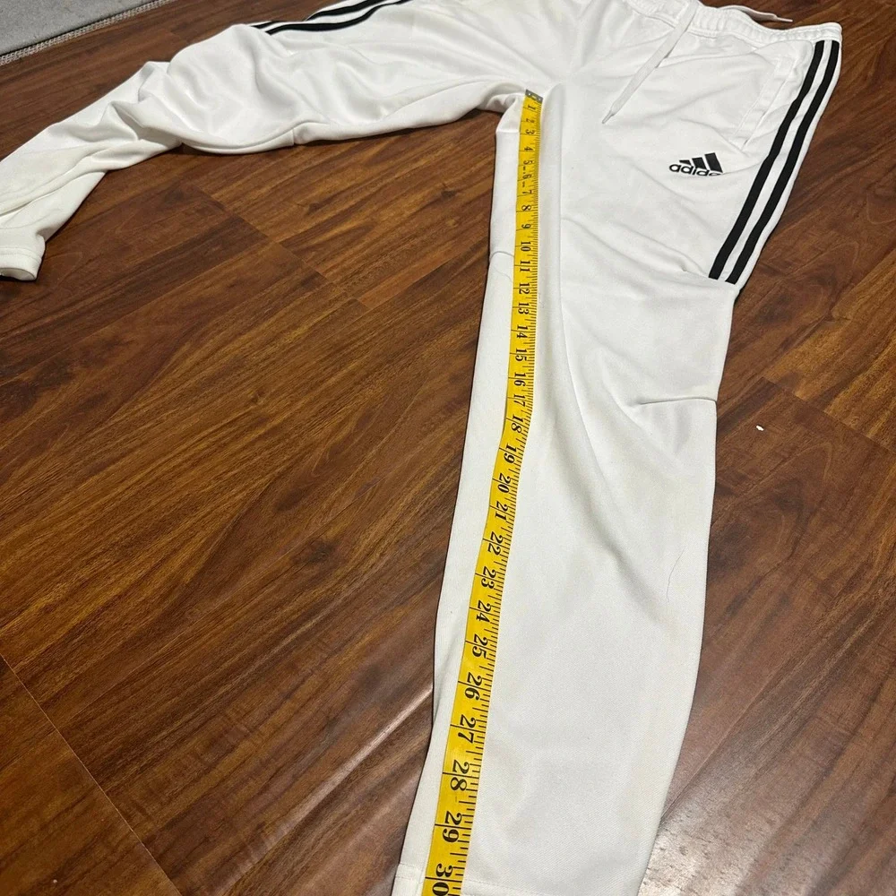 Adidas Climacool Soccer Training Pants White Black Stripes Mens Large Joggers - Picture 6 of 6